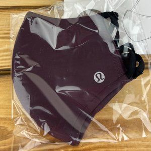 NEW Lululemon Face Mask Arctic Plum Color Double Strap Adjustable Washable